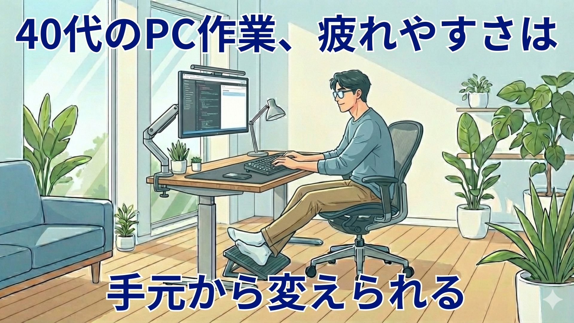 40代の在宅ワークでPC作業を快適にするデスクマット
