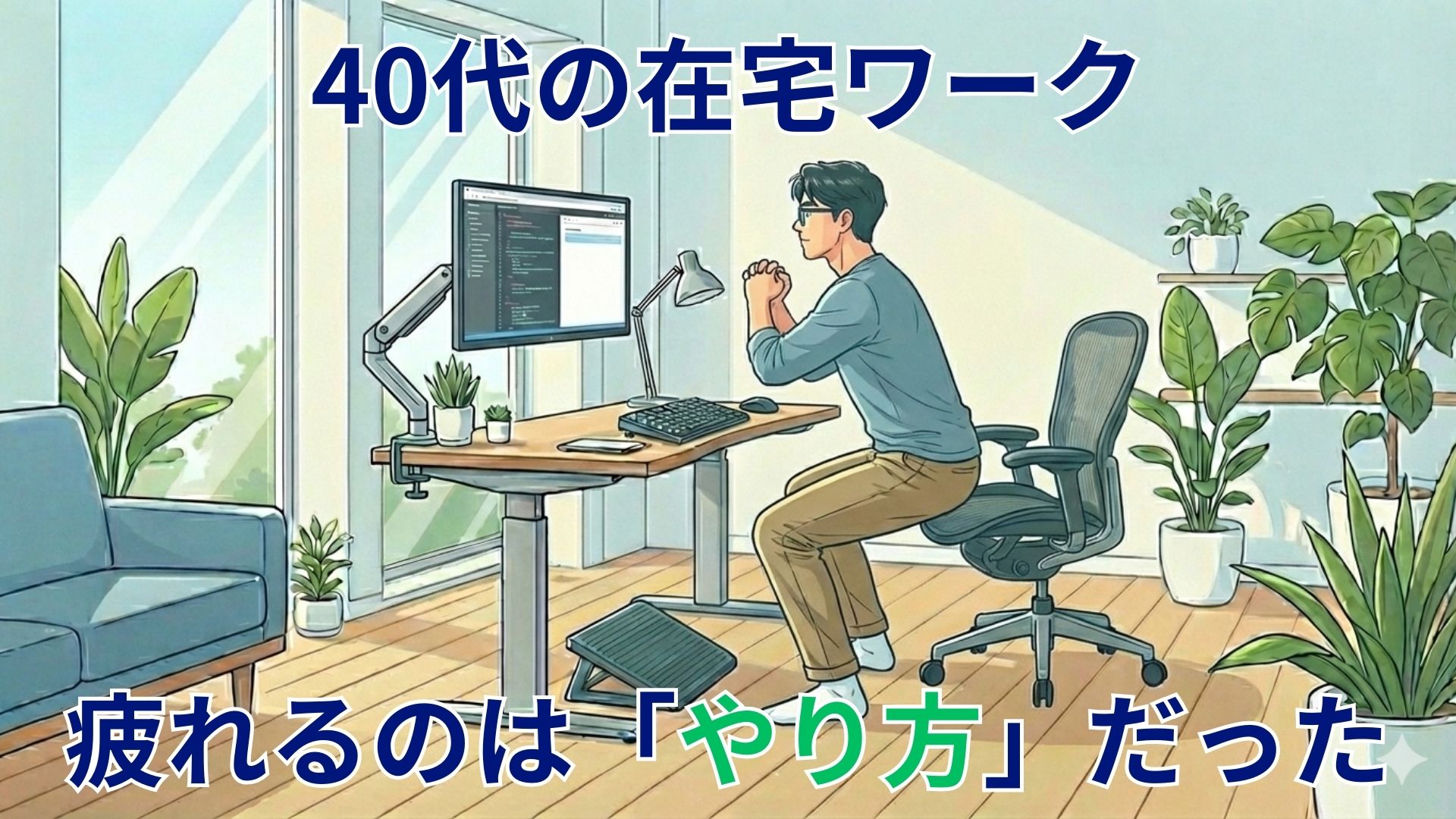 40代の在宅ワークでPC作業がつらくなる原因と疲れない作業ルーティン