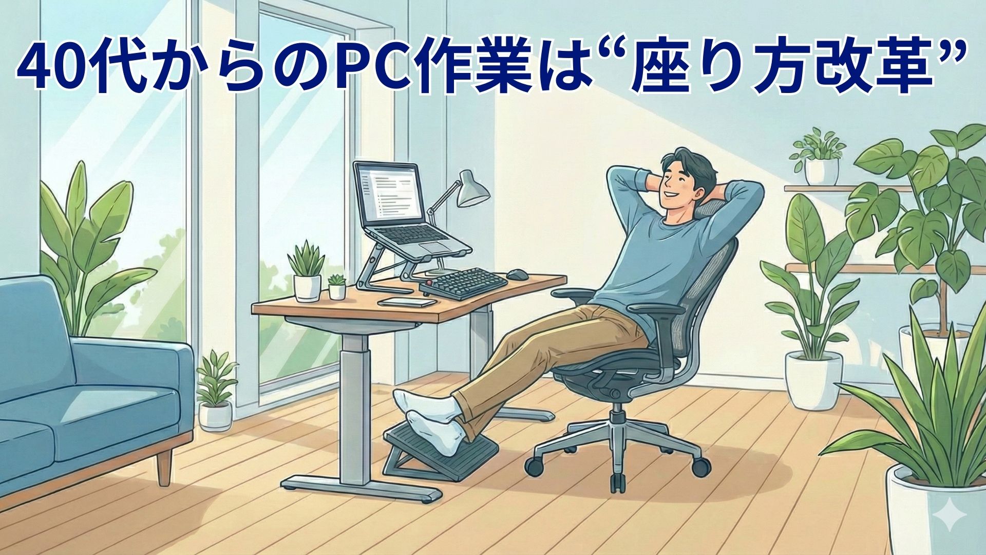 40代 在宅ワーク 姿勢 改善