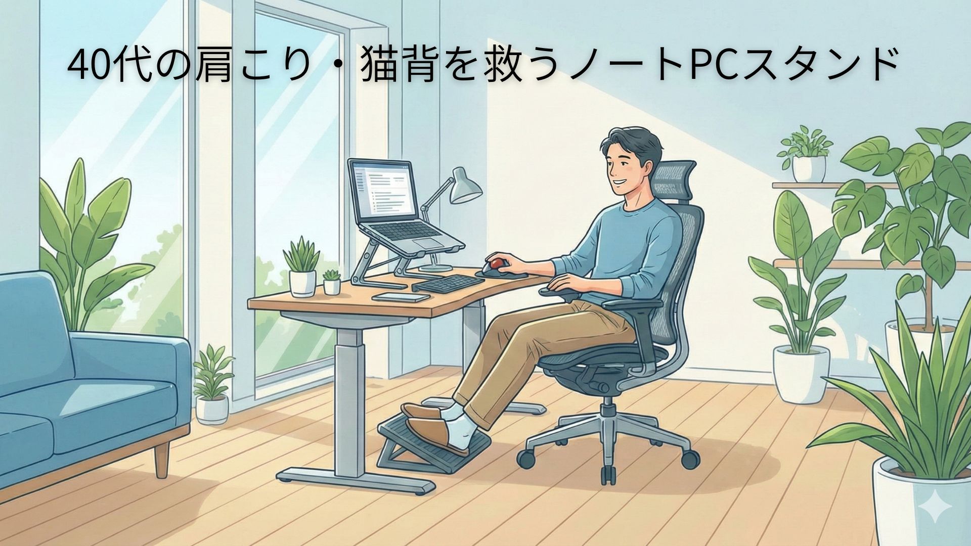 40代の肩こり・猫背を救うノートPCスタンド