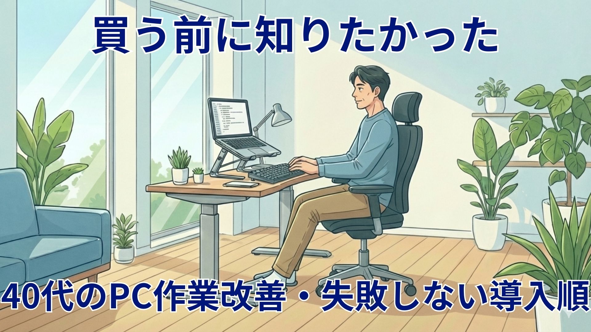 40代の在宅ワーカー向けPC作業改善デスク環境